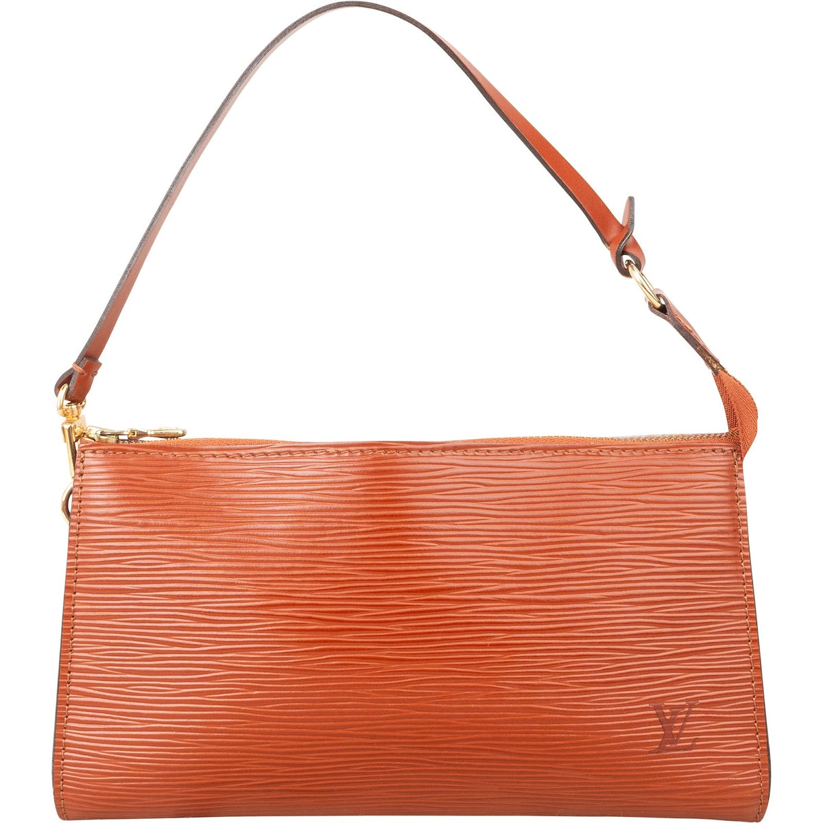 Louis Vuitton Cognac Epi Leather Pochette Accessoires Handbag