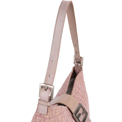Fendi Zucca Monogram Croissant Buckle Shoulder Bag