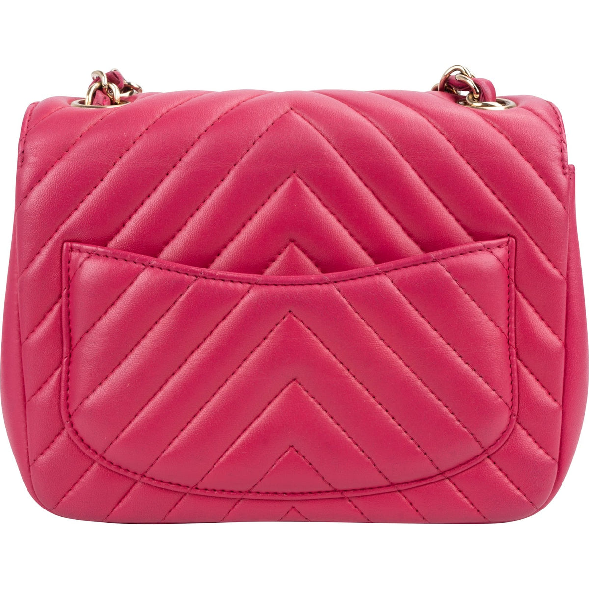 Chanel Chevron Lambskin Rectangular Mini Flap Crossbody Bag
