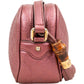 Gucci Microguccissima Metallic Leather Bamboo Tassel Camera Crossbody Bag