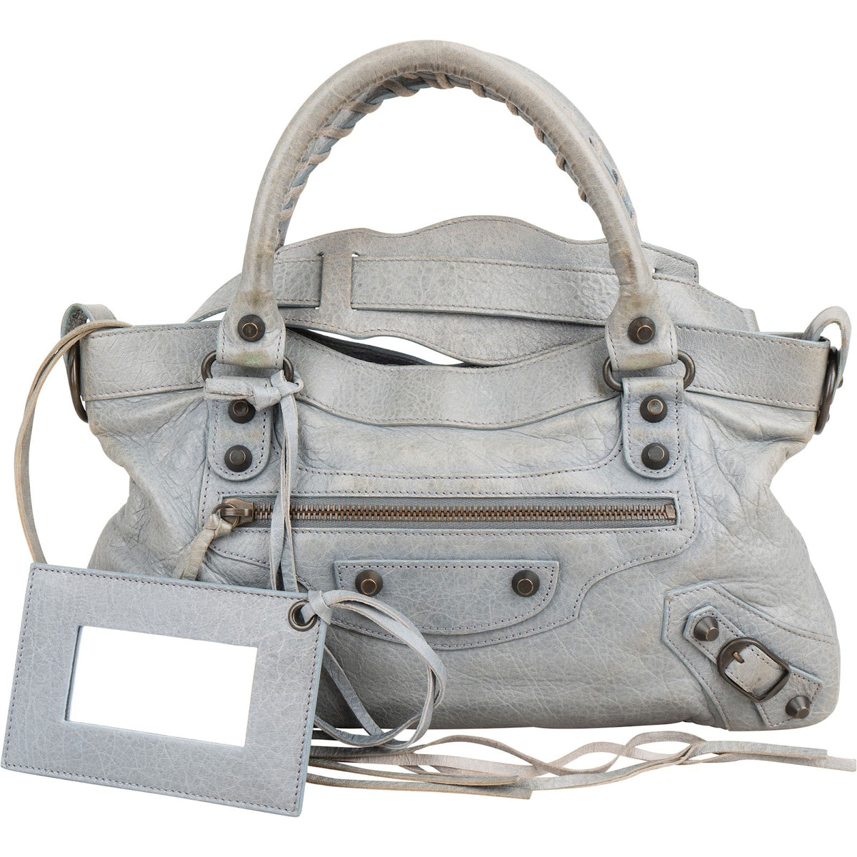 Balenciaga Grey Leather Classic City Handbag