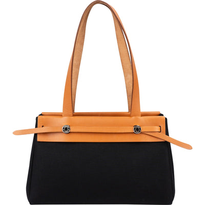 Hermès Canvas Leather Cabas PM Shoulder Bag