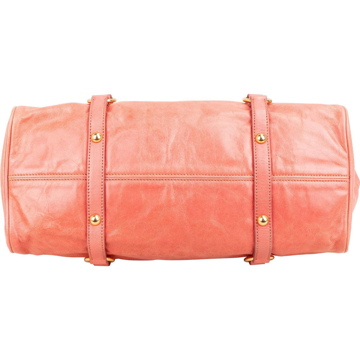 Miu Miu Pink Vitello Lux Leather Bow Handbag