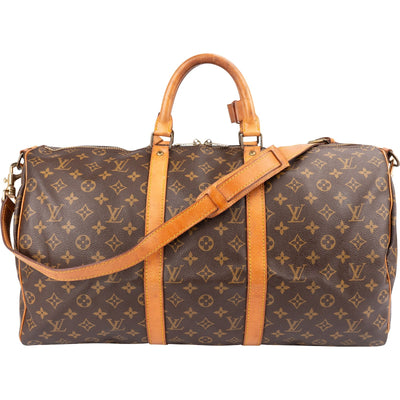 Louis Vuitton Monogram Canvas Keepall 50 Bandoulière Travel Bag