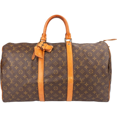 Louis Vuitton Monogram Canvas Keepall 50 Travel Bag
