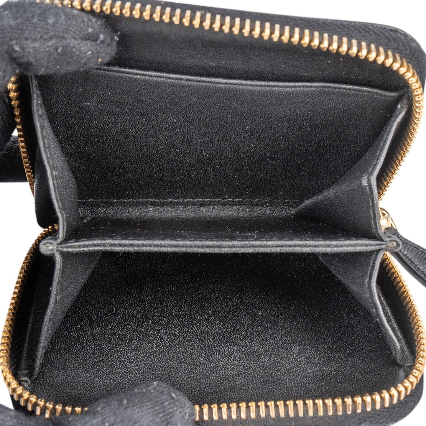 Prada Saffiano Leather Zip Around Wallet