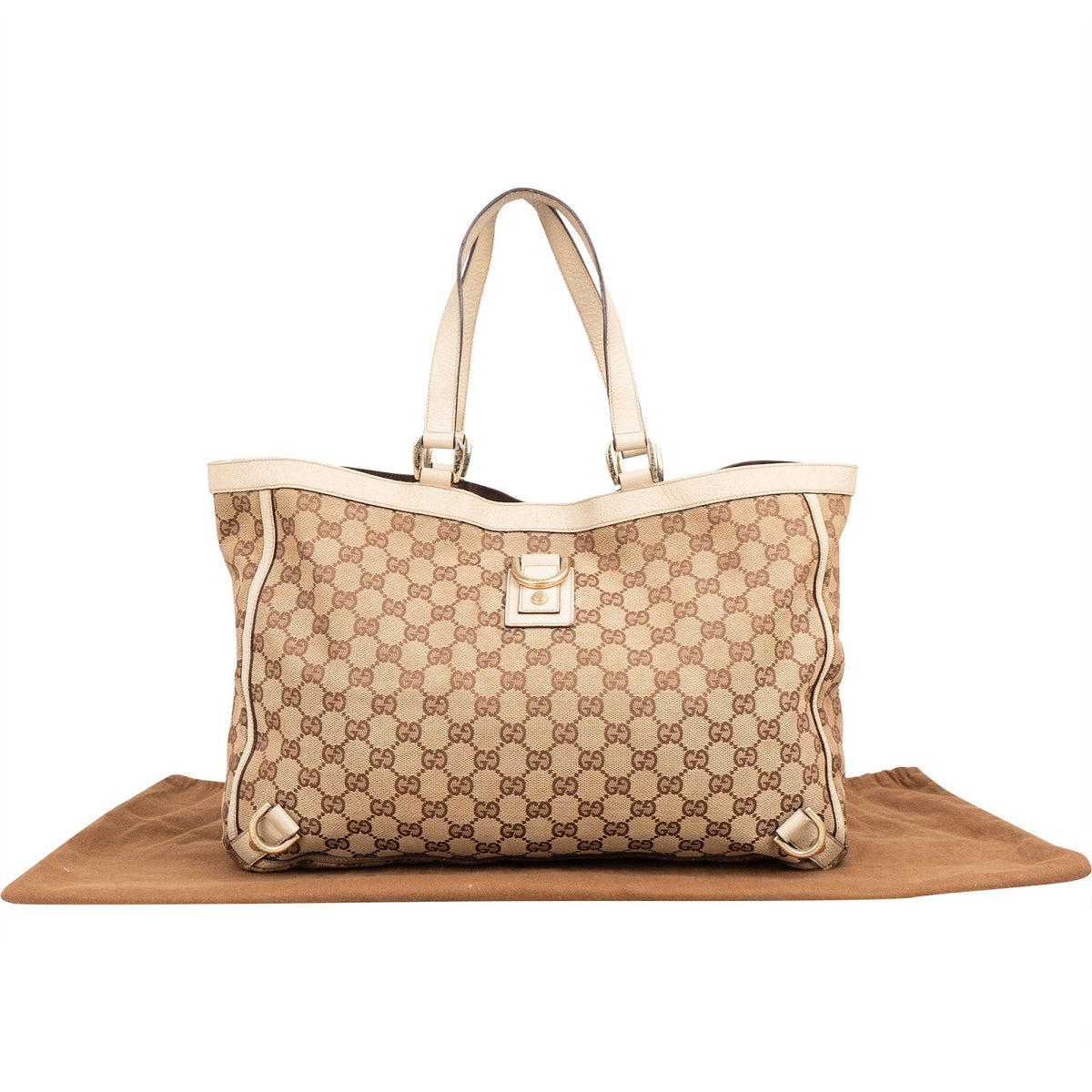 Gucci Monogram GG Canvas Abbey D-Ring Large Tote Shoulder Bag