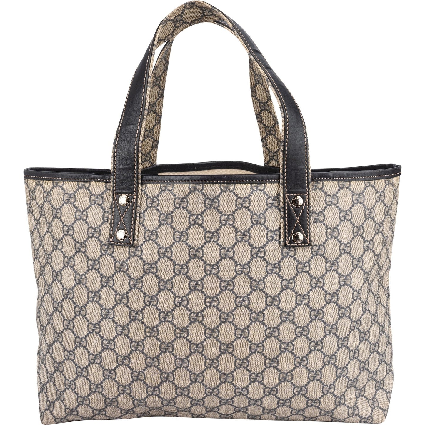 Gucci Monogram GG Supreme Canvas Web Tote Handbag