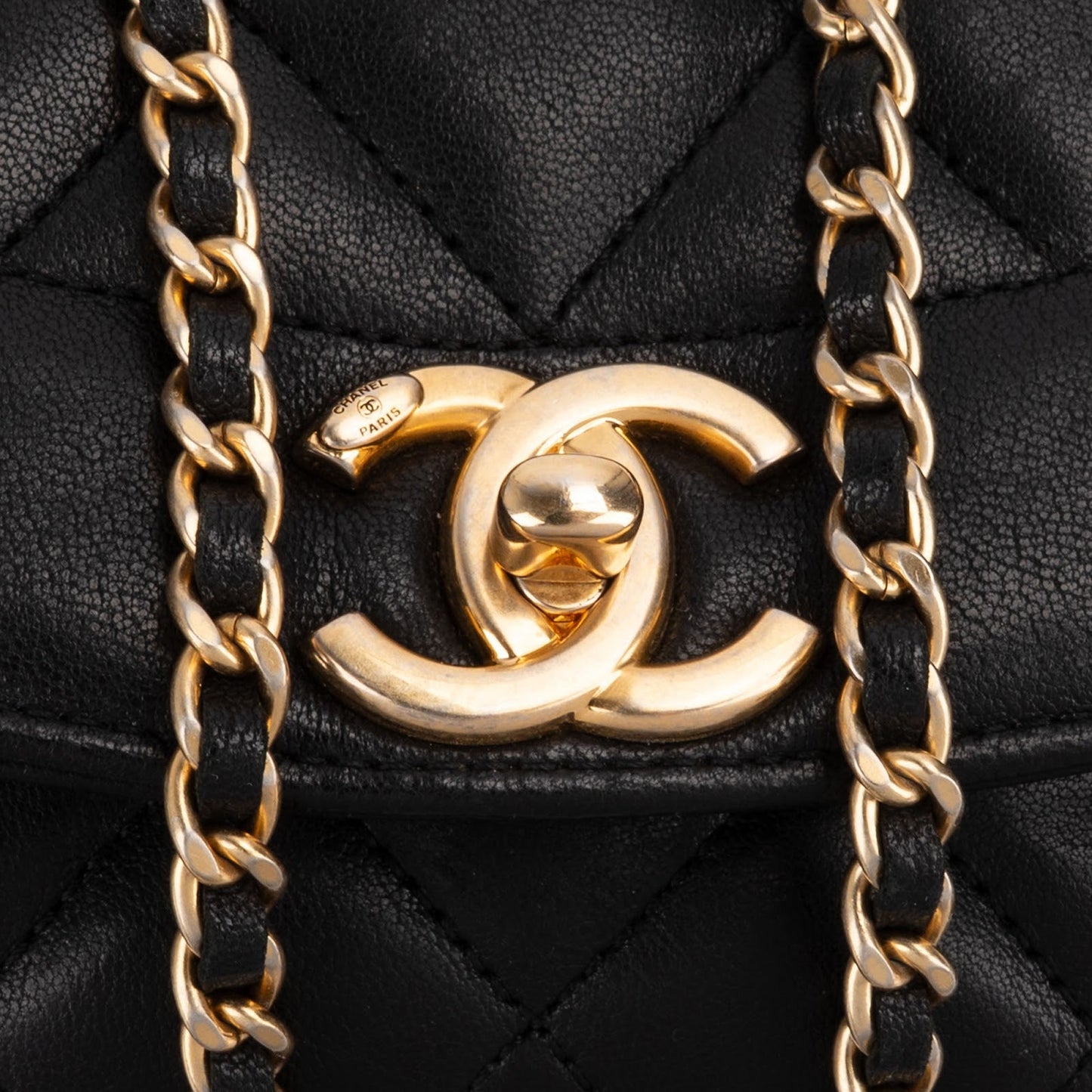 Chanel Quilted Lambskin Diana New Collection Single Flap Crossbody Bag