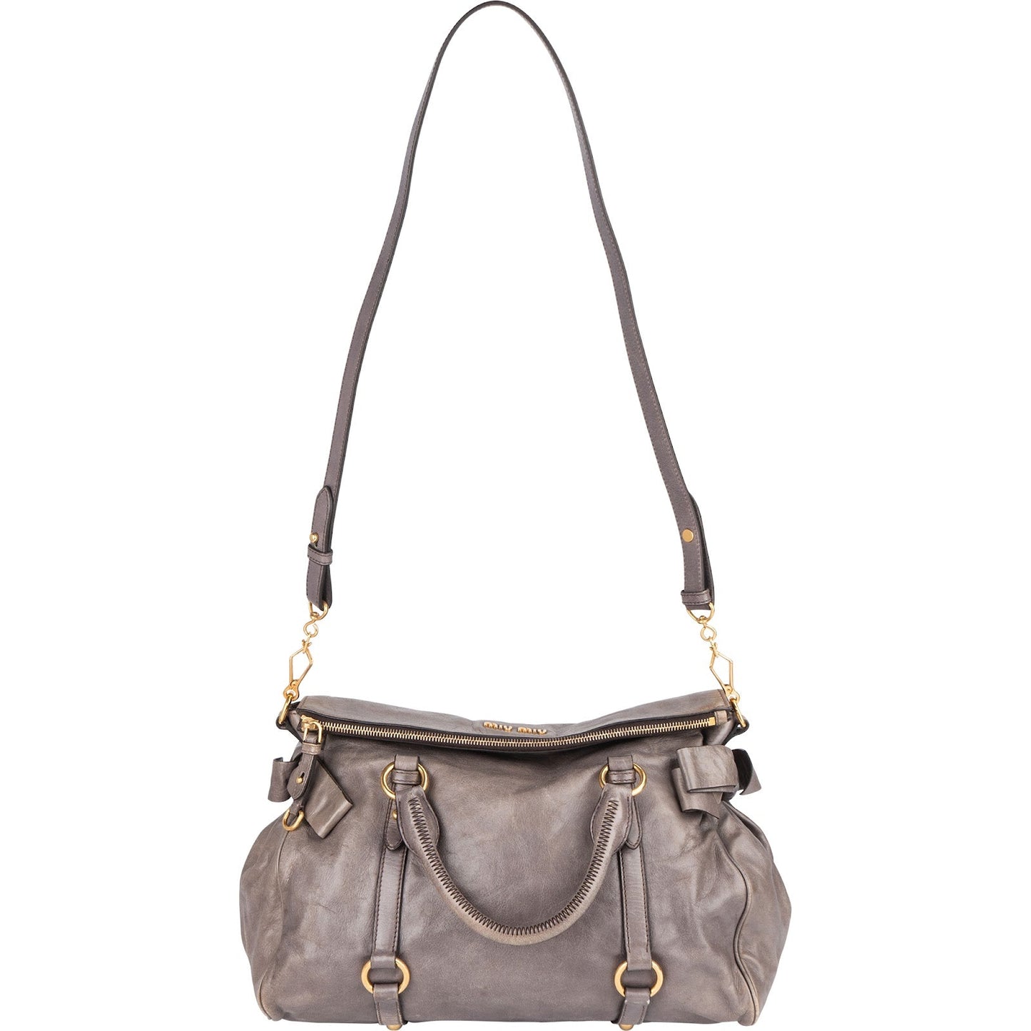 Miu Miu Vitello Lux Leather City Handbag