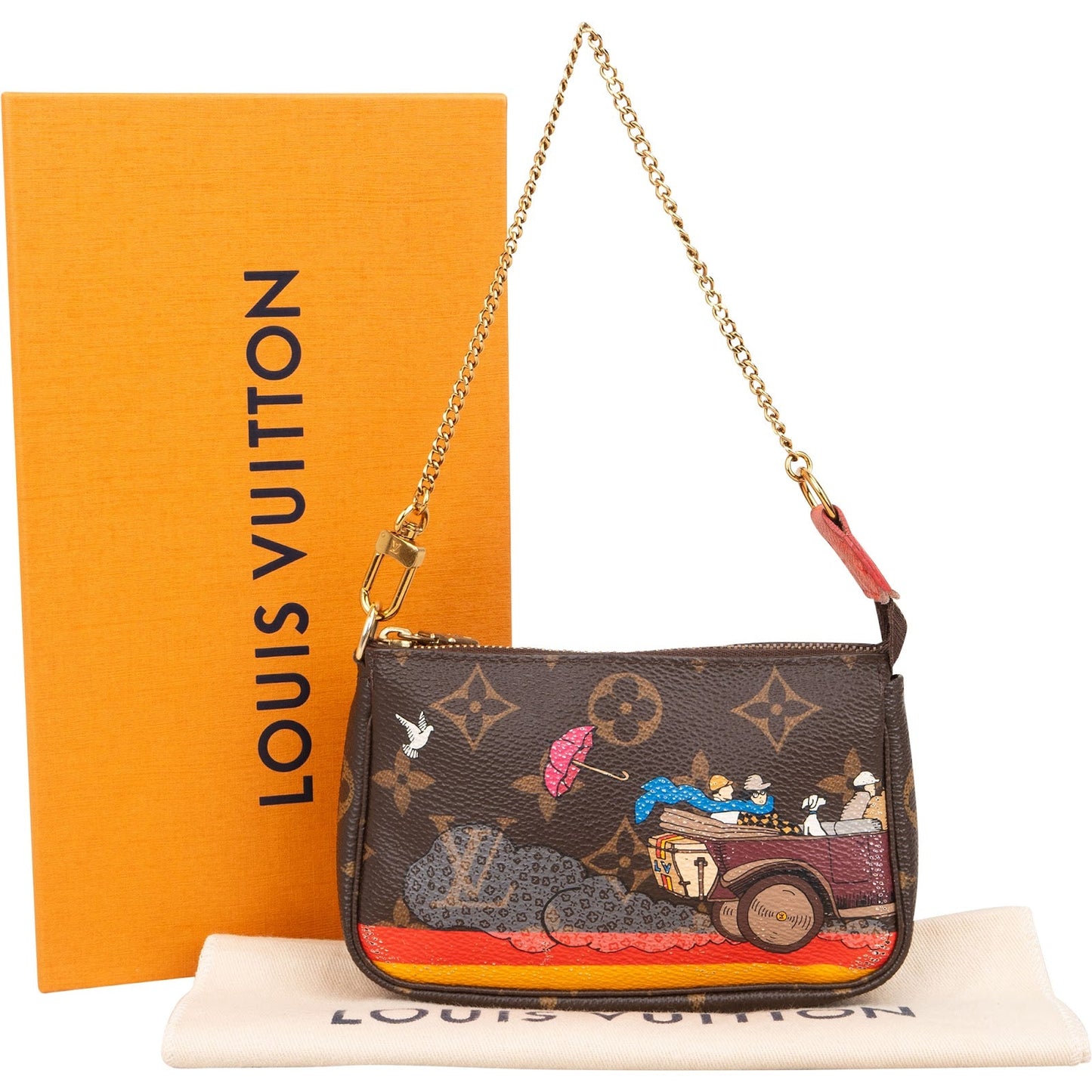 Louis Vuitton Limited Monogram Illustre Evasion Mini Pochette Accessoires Handbag