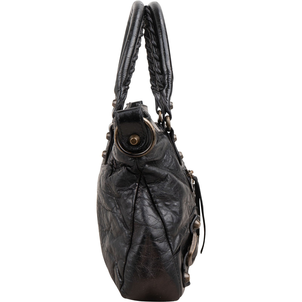 Balenciaga Black Leather Classic City Bag Handbag