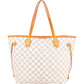 Louis Vuitton Monogram Damier Azur Canvas Neverfull MM Shoulder Bag