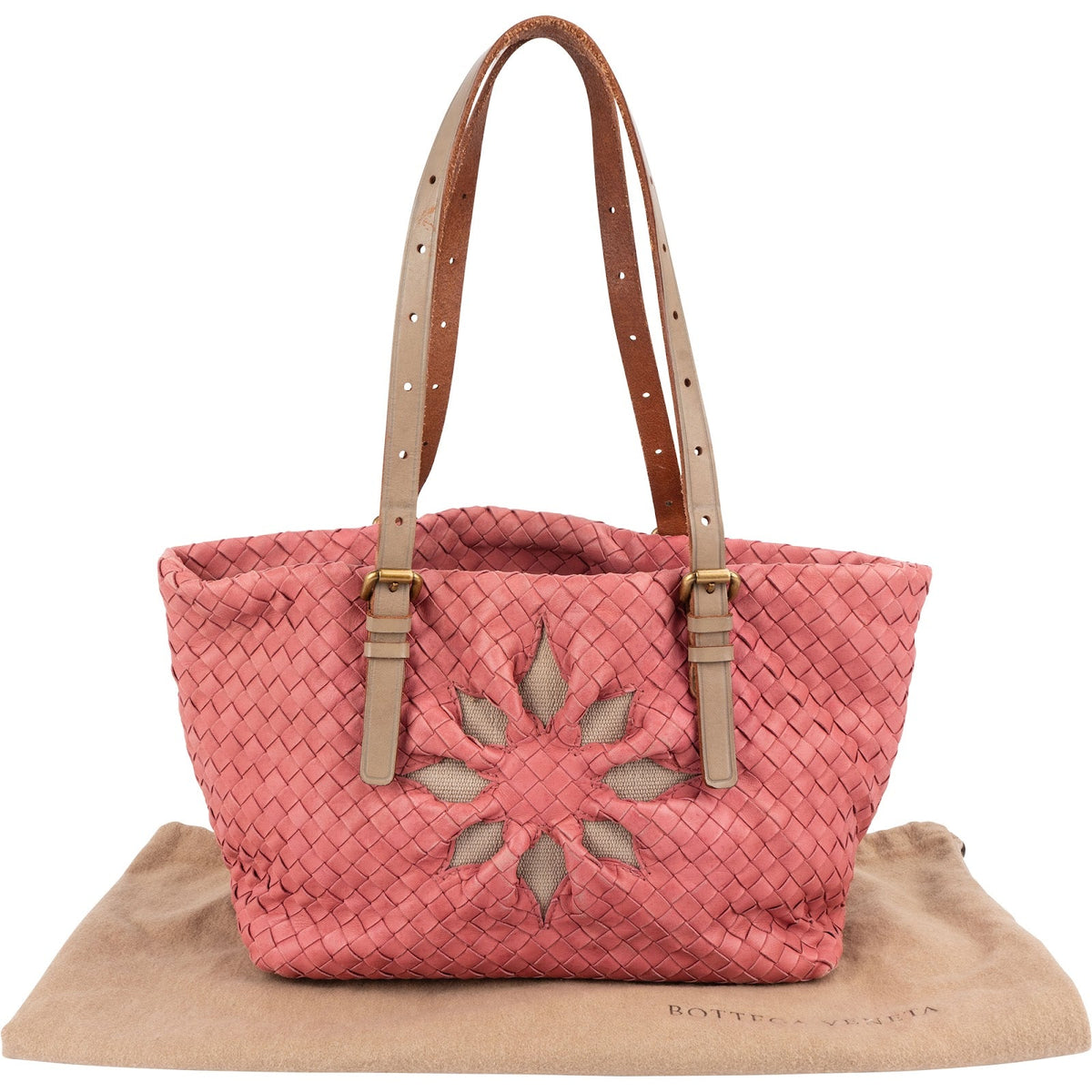 Bottega Veneta Intrecciato Leather Marquise Flower Tote Shoulder Bag