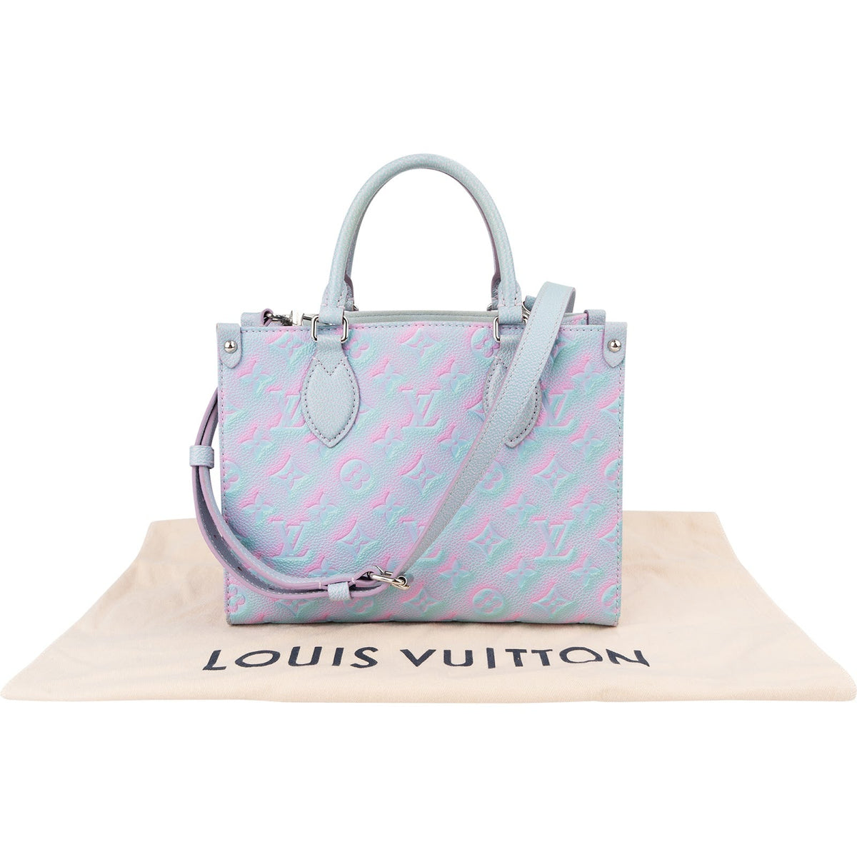 Louis Vuitton Leather Monogram Empreinte OnTheGo PM Handbag