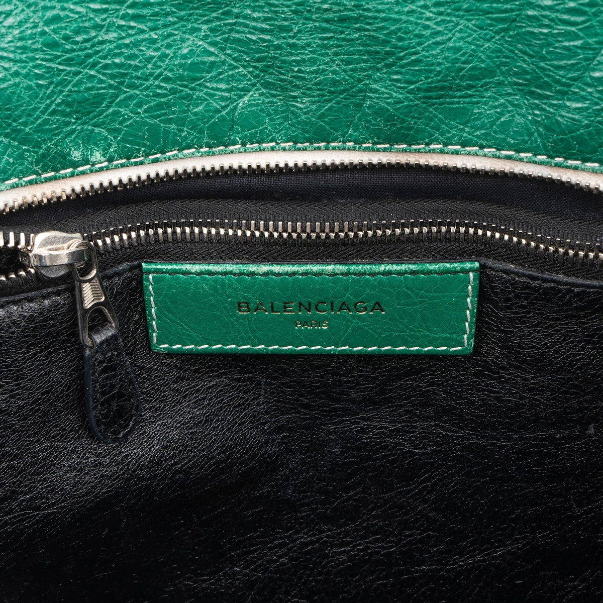 Balenciaga Bazar Small Tote aus dreifarbigem Kalbsleder – Ansicht 10