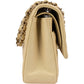 Chanel Gold Shimmering Quilted Lambskin Medium Double Flap Shoulder Bag