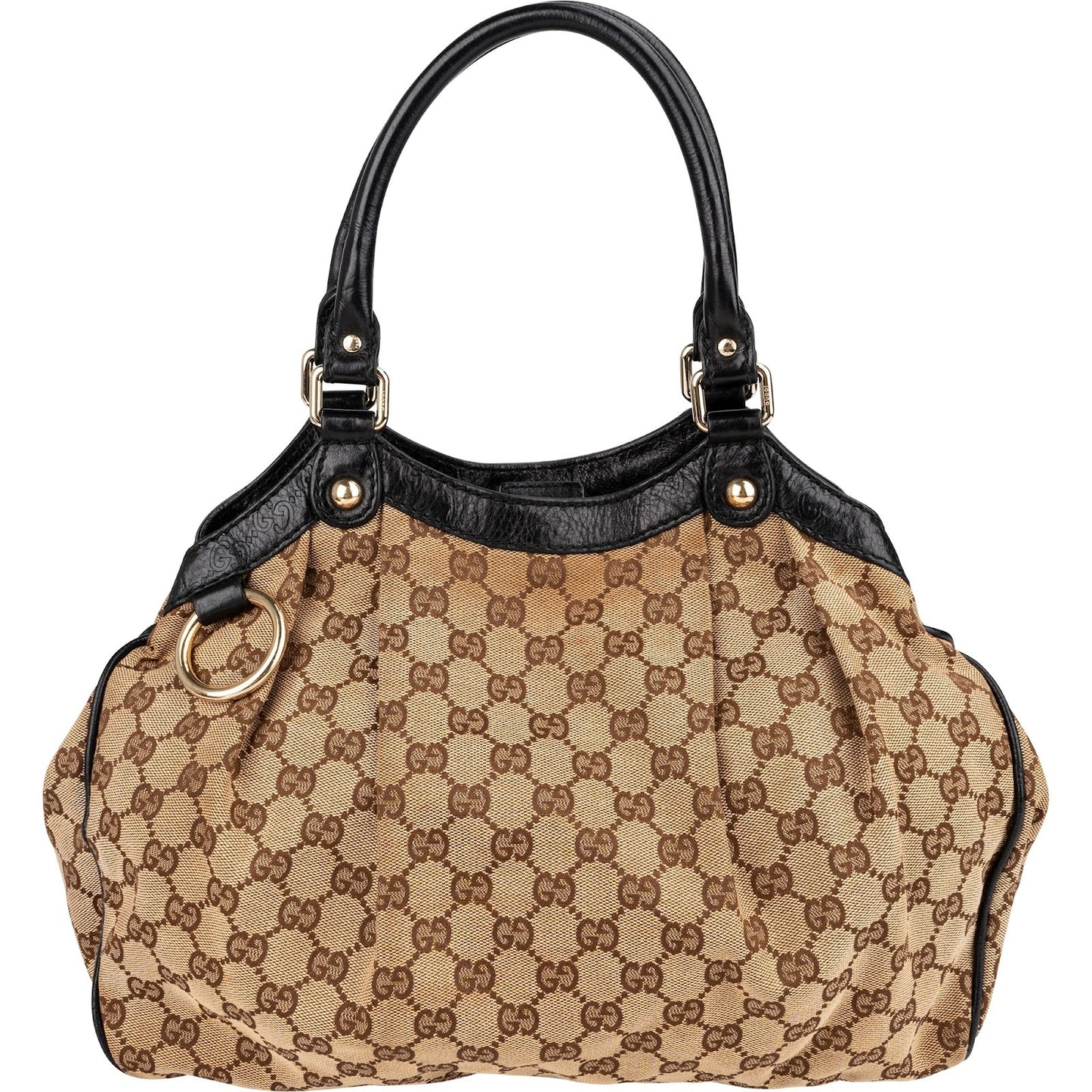 Gucci Monogram GG Canvas Guccisima Leather Sukey Hobo Handbag