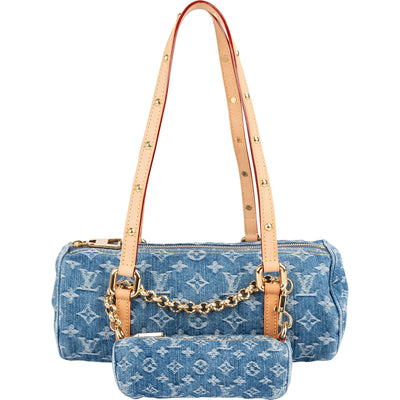 Louis Vuitton Monogram Denim Papillon Set Handbag