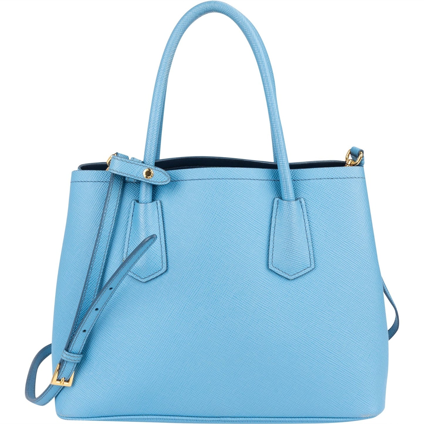 Prada Saffiano Leather Small Double Handbag