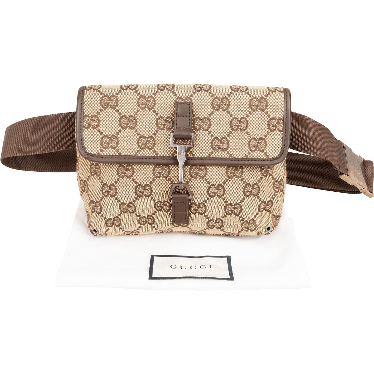 Gucci Monogram GG Canvas Jackie Belt Crossbody Bag