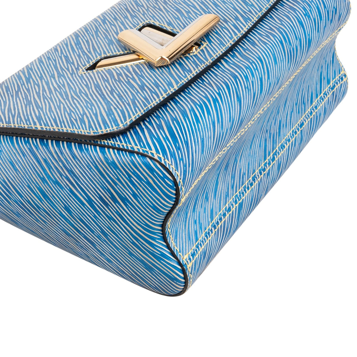 Louis Vuitton Blue Epi Leather Bicolor Twist Crossbody Bag