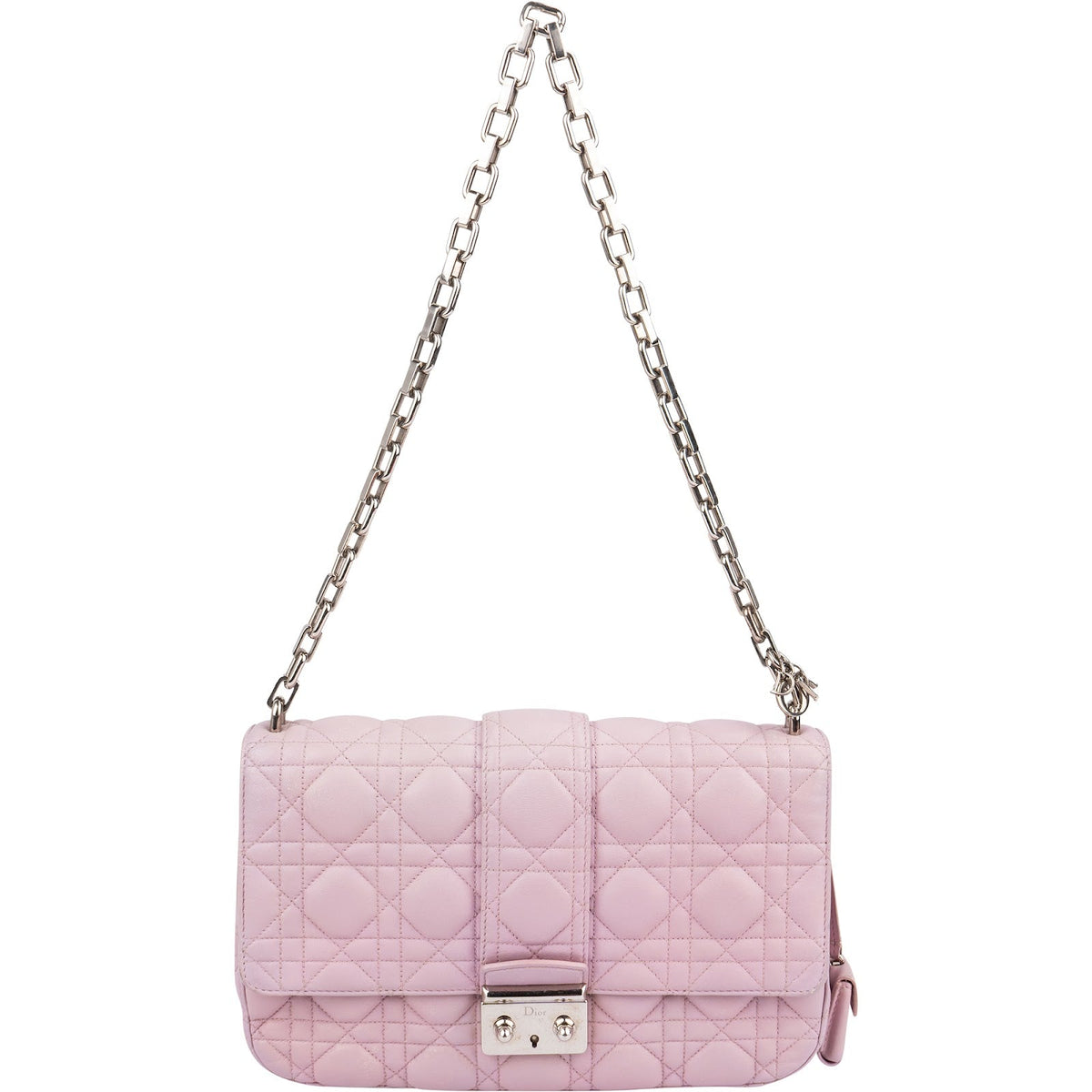 Christian Dior Pink Quilted Leather Diorama Shoulder Bag