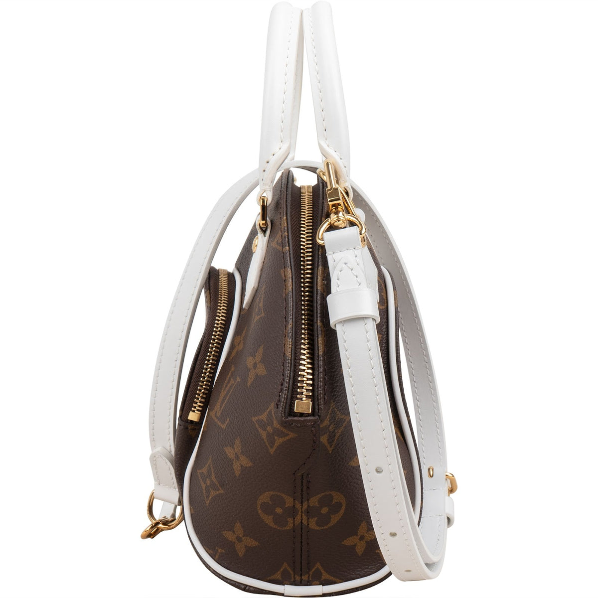 Louis Vuitton Monogram Canvas White Leather Limited Match Game On Ellipse BB Handbag