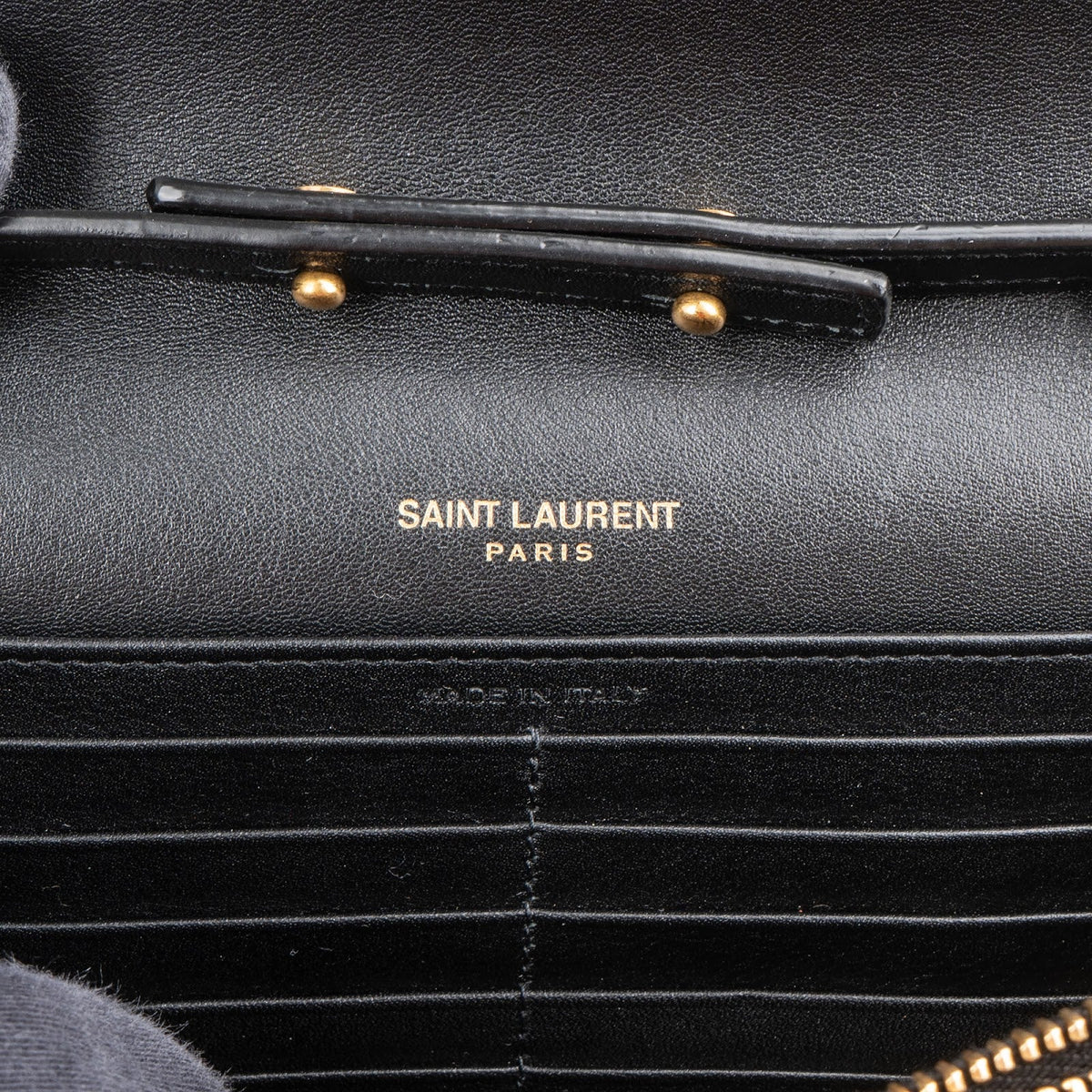 Yves Saint Laurent Python-Embossed Patent Leather Kate Wallet On Chain Crossbody Bag