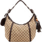 Gucci Monogram GG Canvas Indy Hobo Shoulder Bag