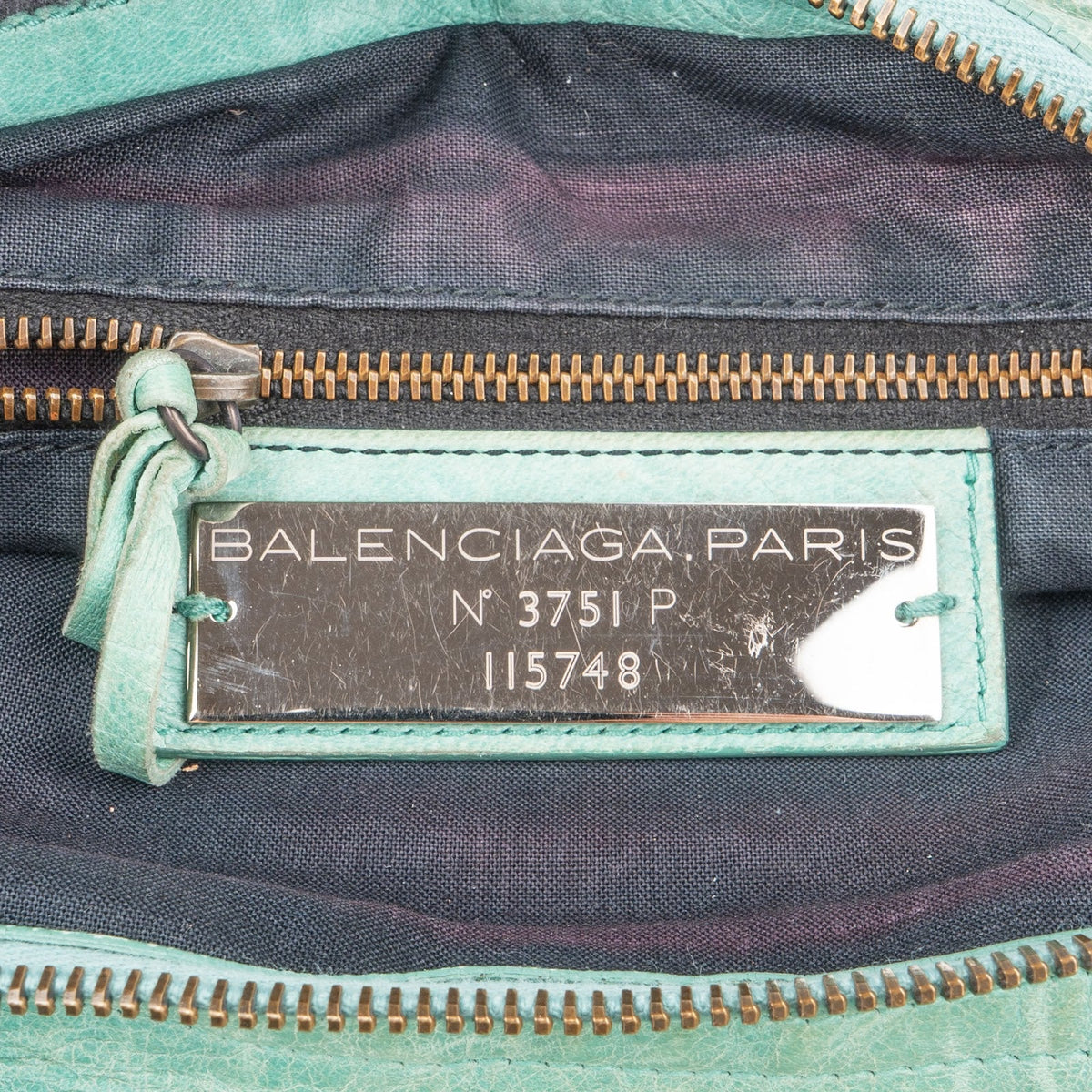 Balenciaga Light Green Leather Classic City Handbag