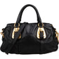 Prada Soft Leather Buckle Bauletto Handbag