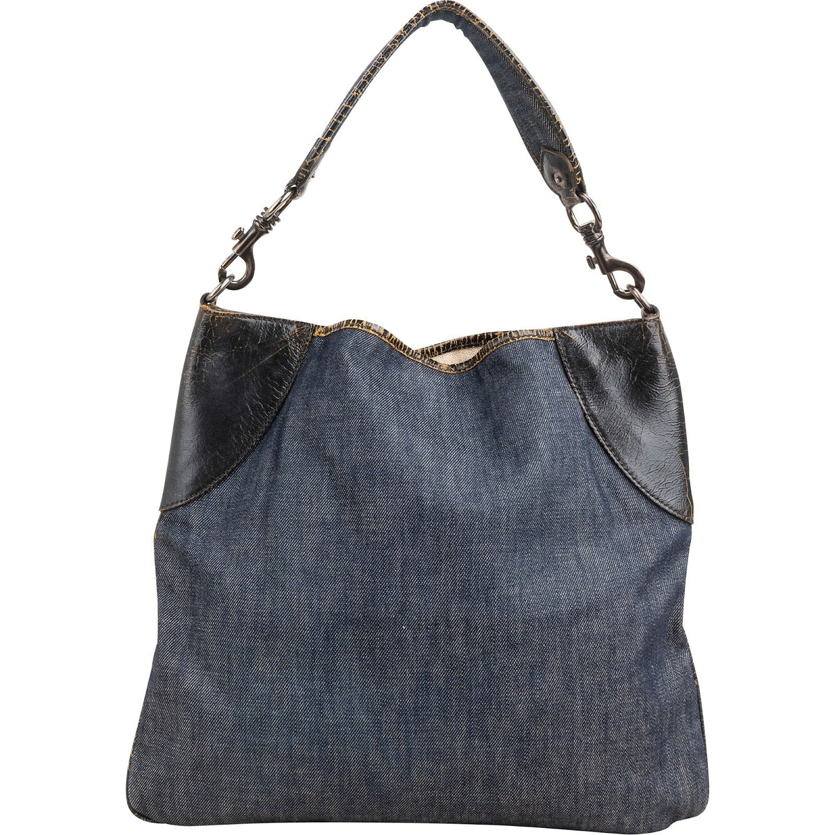 Miu Miu Patchwork Shopper aus Denim – Ansicht 5