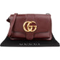 Gucci Bordeaux Leather GG Arli Small Crossbody Bag