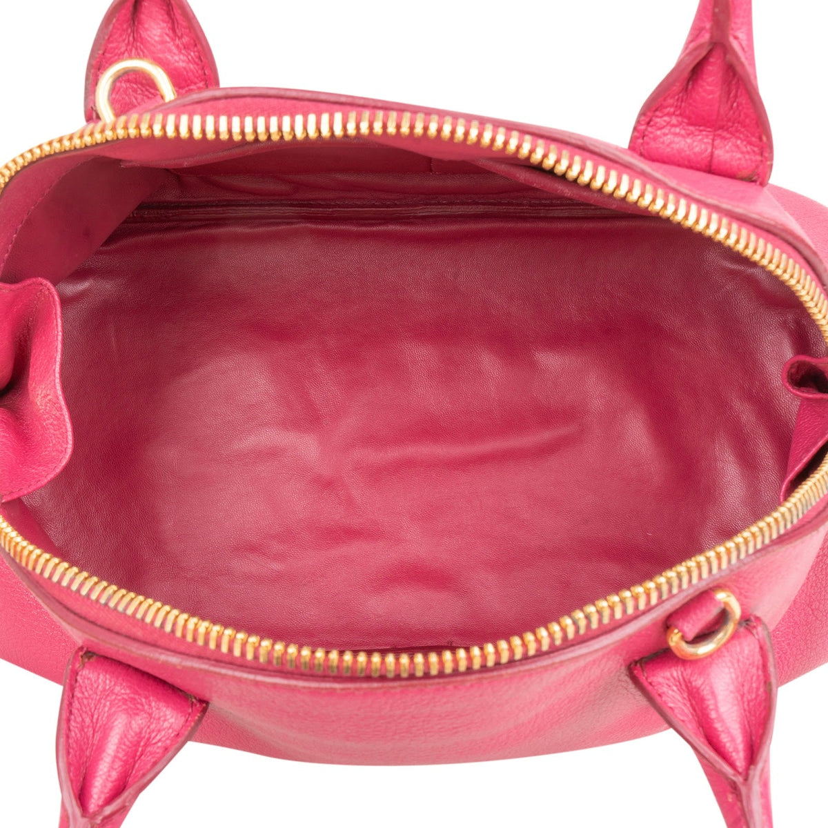 Miu Miu Bauletto Dome aus rosa Madras-Leder – Ansicht 10