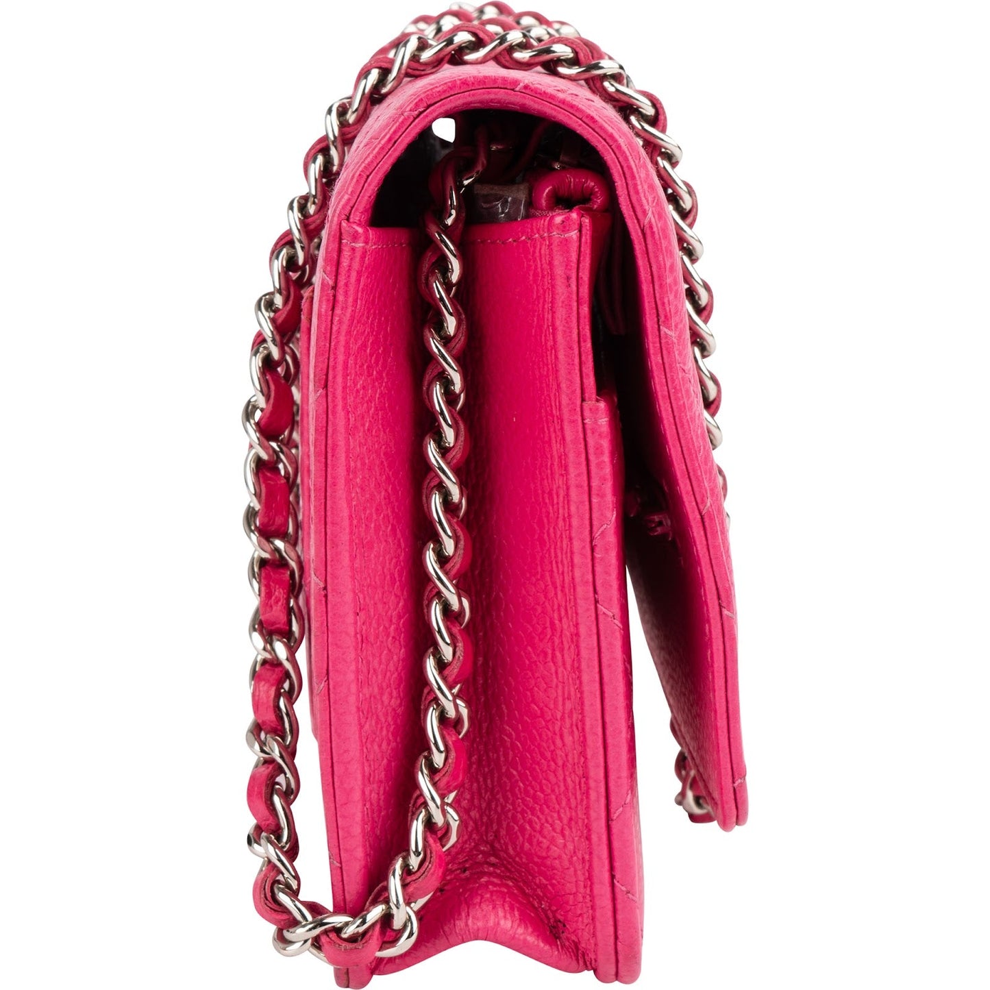 Chanel Quilted Caviar Leather Wallet on Chain Crossbody Bag