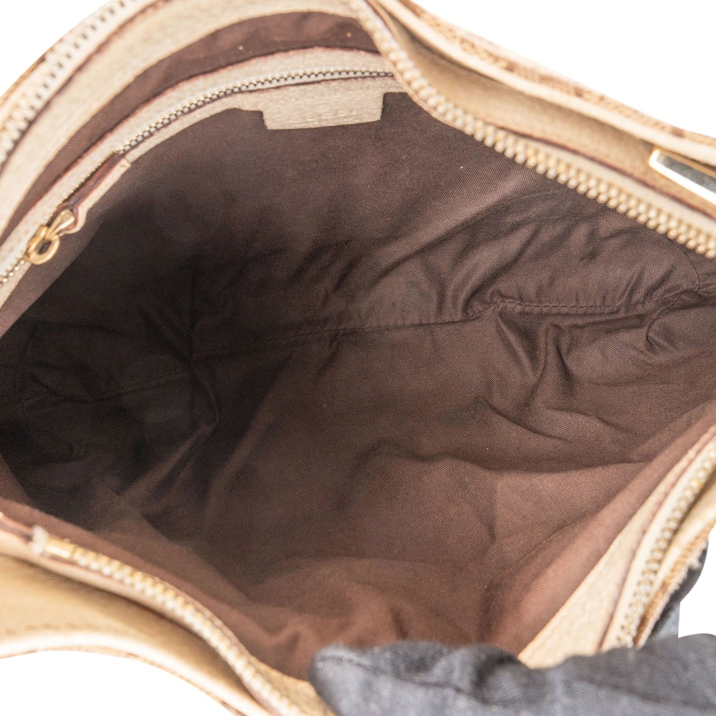 Gucci Monogram GG Horsebit Hobo Shoulder Bag