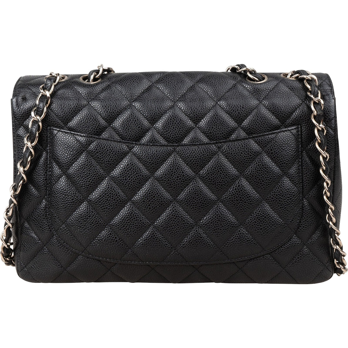 Chanel Quilted Caviar Leather Jumbo Single Flap Crossbody Bag