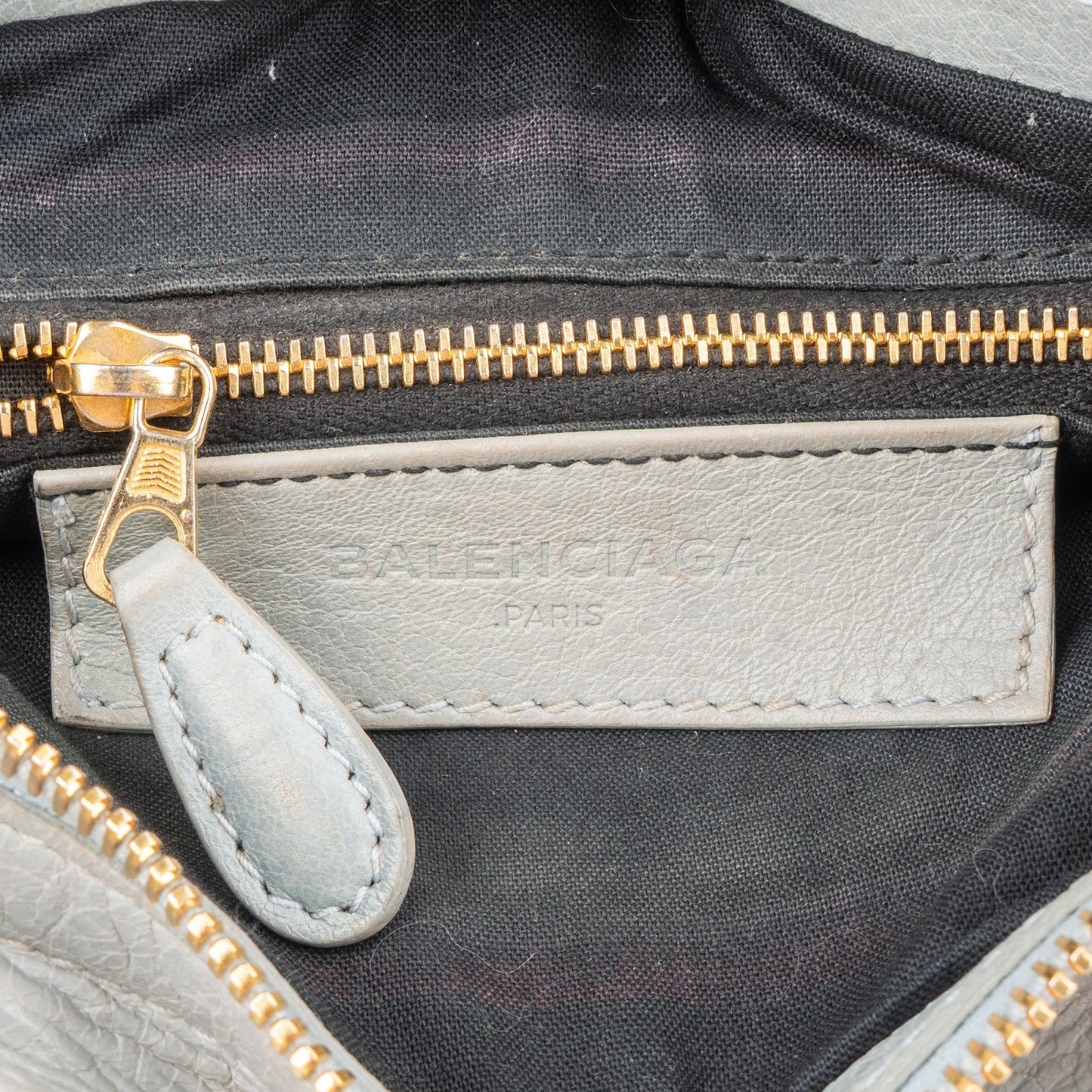 Balenciaga Blue Leather Mini City Handbag