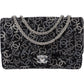 Chanel Sequin CC Jumbo Double Flap aus Tweed – Vorderansicht
