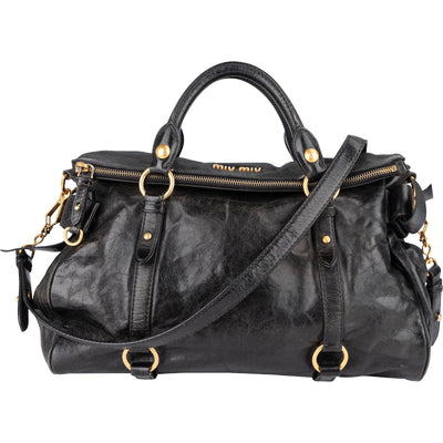 Miu Miu Vitello Lux Leather City Handbag
