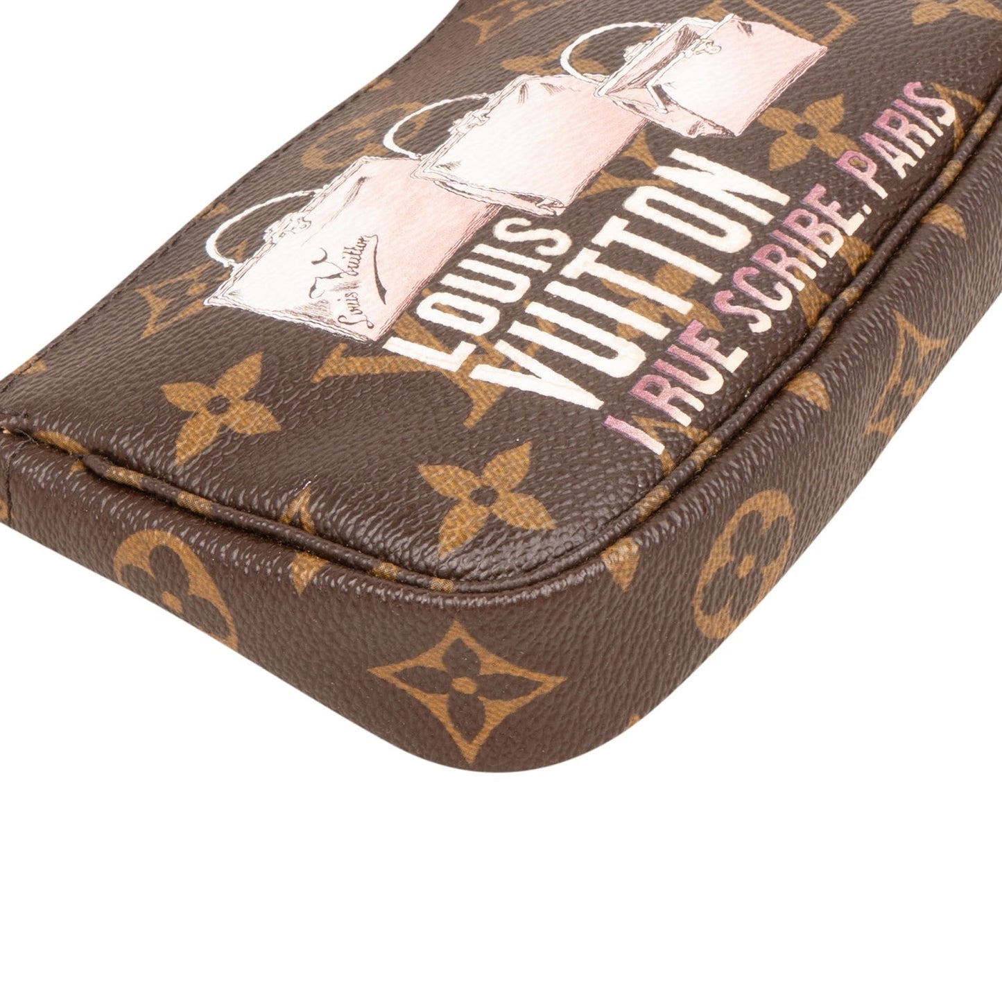 Louis Vuitton Monogram Canvas Ilustre 1 Rue Scribe Paris Mini Pochette Accessoires Handbag