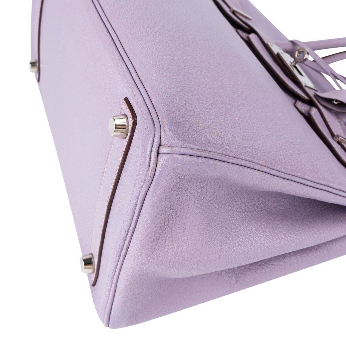 Hermès Lilac Chevre Mysore Leather Palladium Birkin 30 Handbag