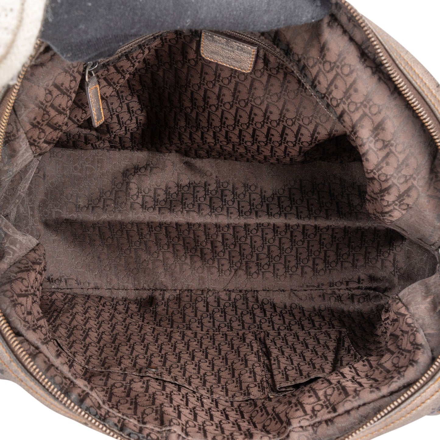Christian Dior Metallic Leather Gaucho Saddle Handbag