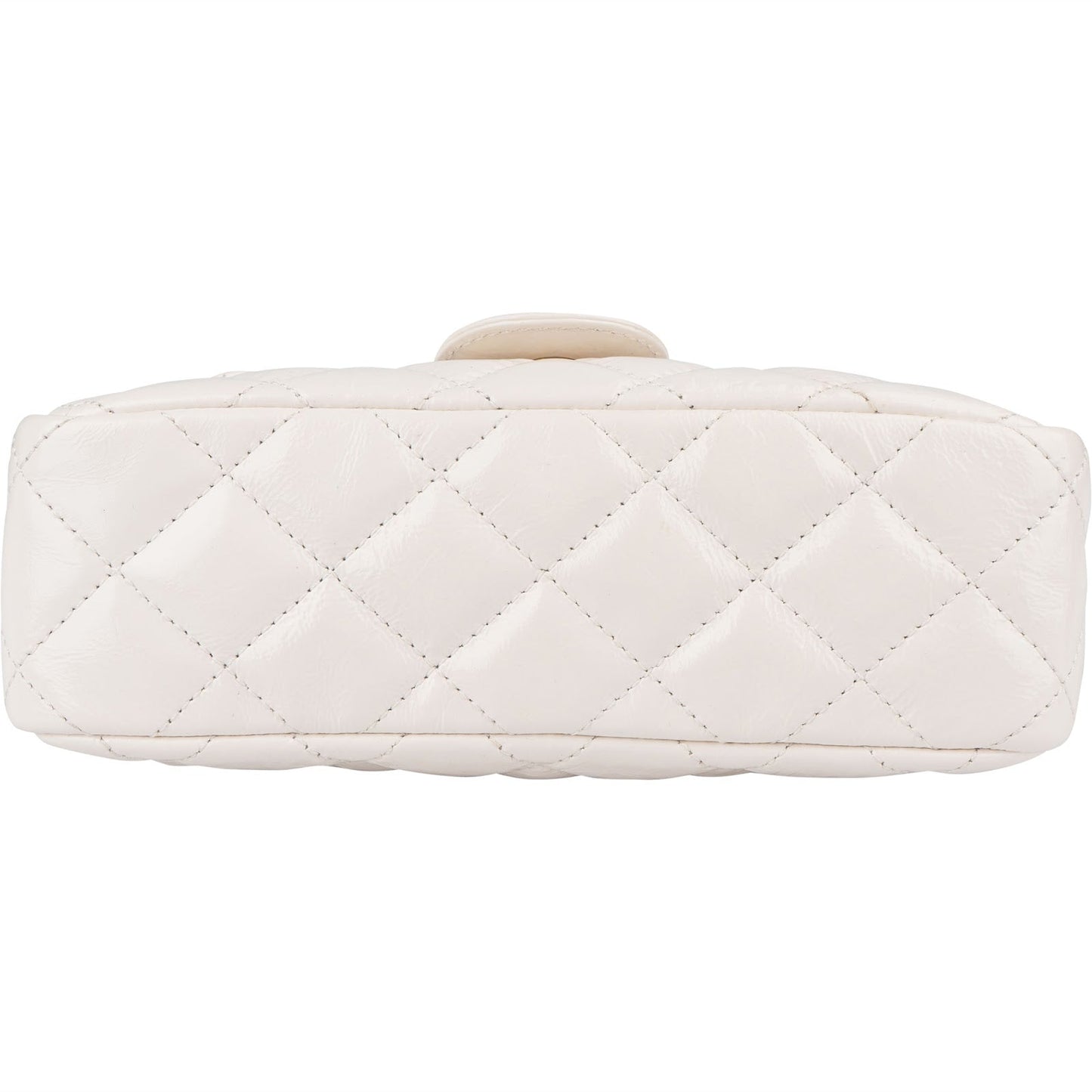 Chanel Quilted Shiny Leather Wavy CC Crossbody Bag