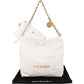 Chanel 22 White Quilted Lambskin Hobo Shoulder Bag