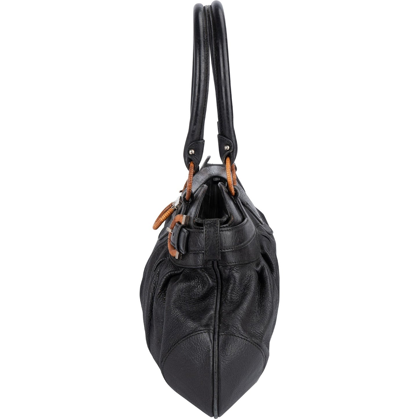 Salvatore Ferragamo Pebbled Leather Marisa Handbag