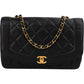 Chanel Quilted Lambskin 24K Gold Diana Single Flap Crossbody Bag