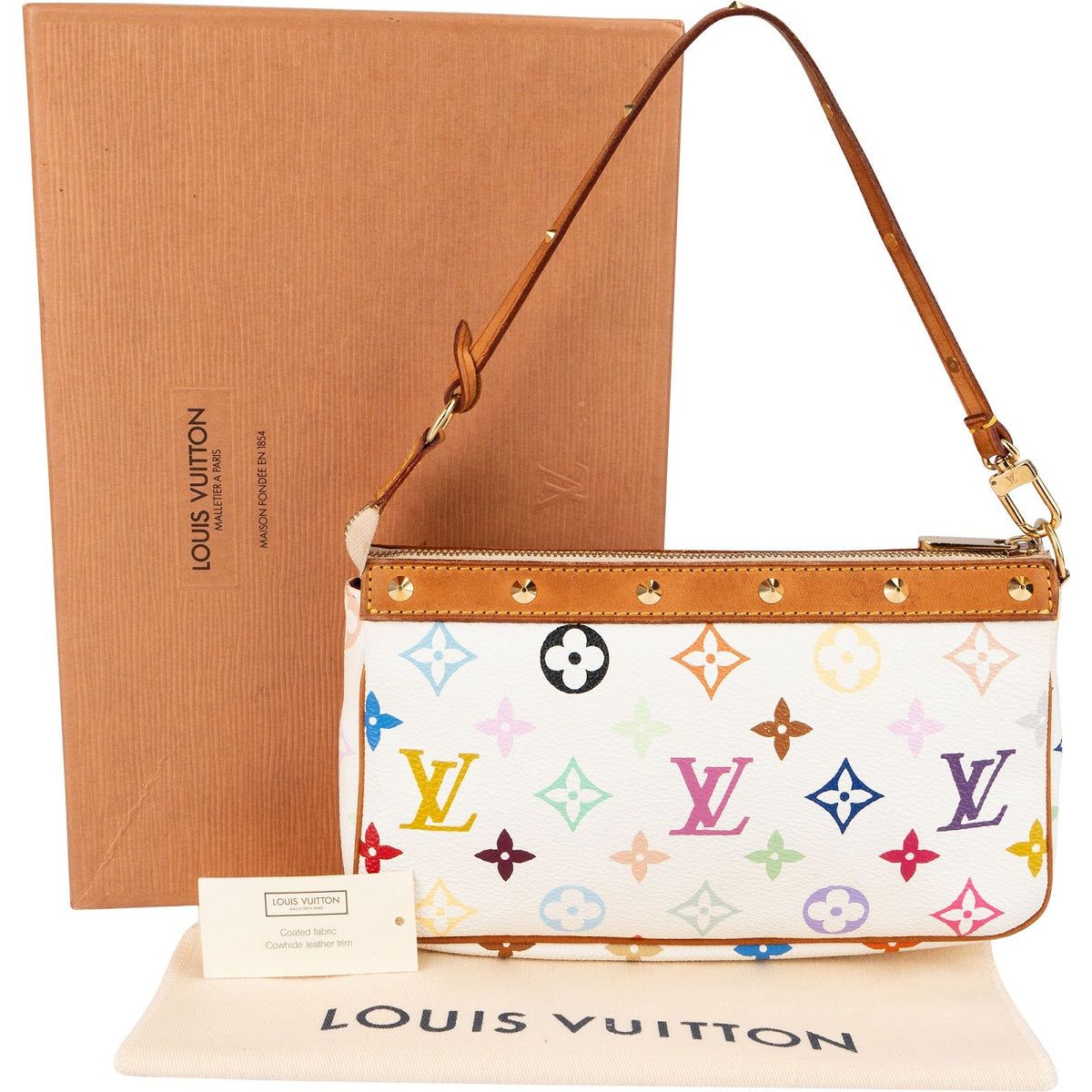 Louis Vuitton Monogram Murakami Multicolor Canvas Pochette Accessoires Handbag