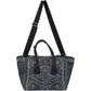 Prada Shopper aus perforiertem Denim mit Nieten – Ansicht 7